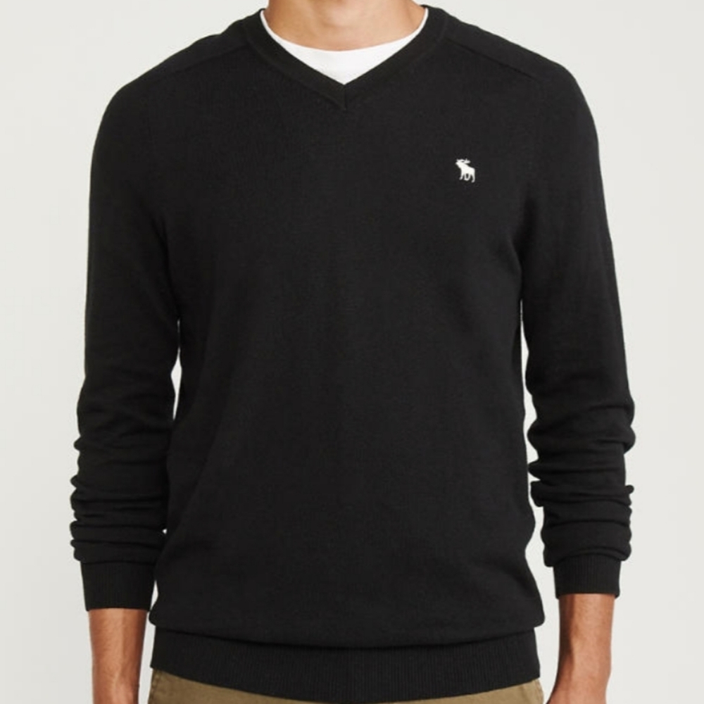 Abercrombie Cashmere V-Neck men's sweater L - Picture 2 of 9